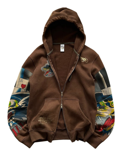 Ed Hardy Brown Zip Up