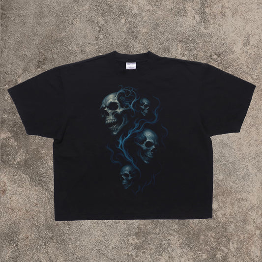 Flamed Skulls- Baggy T-shirt